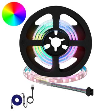 Striscia LED 2 pz Nero e trasparente Rame e plastica