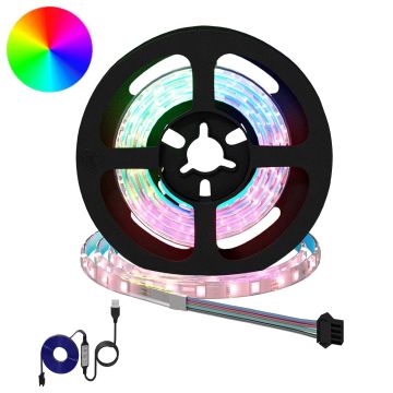 Striscia LED 2 pz Nero e trasparente Rame e plastica