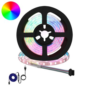 Striscia LED 2 pz Nero e trasparente Rame e plastica
