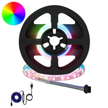 Striscia LED 2 pz Nero e trasparente Rame e plastica