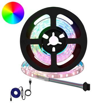 Striscia LED 2 pz Nero e trasparente Rame e plastica