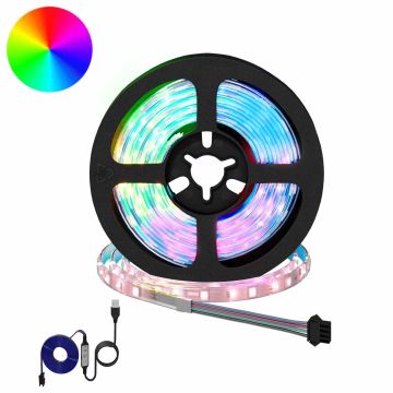 Striscia LED 2 pz Nero e trasparente Rame e plastica