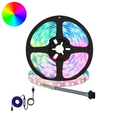 Striscia LED 2 pz Nero e trasparente Rame e plastica