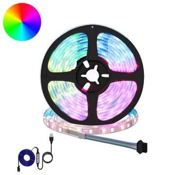 Striscia LED 2 pz Nero e trasparente Rame e plastica