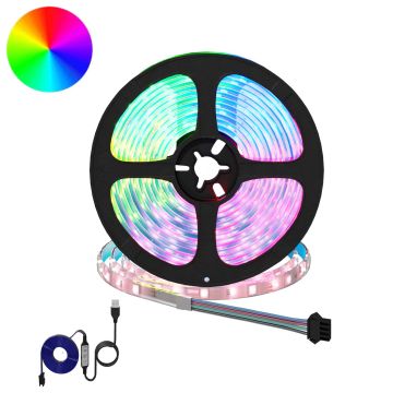 Striscia LED 2 pz Nero e trasparente Rame e plastica