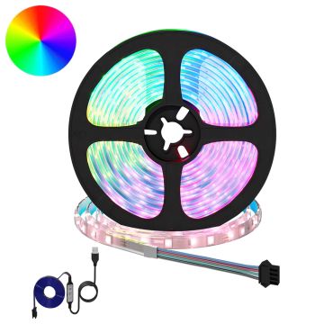 Striscia LED 2 pz Nero e trasparente Rame e plastica