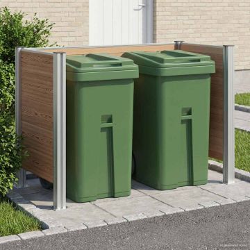 Recinzione Contenitore per Rifiuti Marrone 161 x 85 x 115 cm