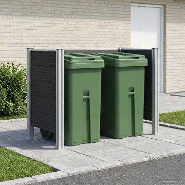 Recinzione Contenitore per Rifiuti Grigio 161 x 85 x 115 cm