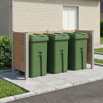 Recinzione Contenitore per Rifiuti Marrone 237 x 85 x 115 cm