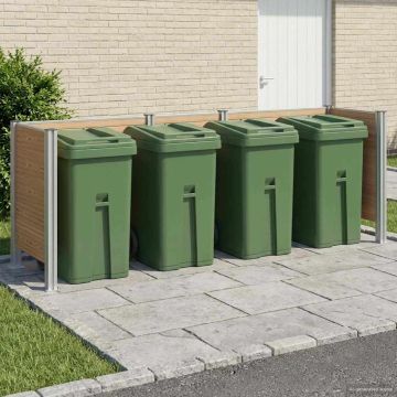 Recinzione Contenitore per Rifiuti Marrone 315 x 85 x 115 cm