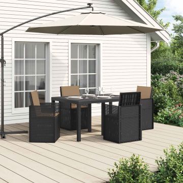 Set da Pranzo per Giardino 5 pz Antracite e Tortora PP