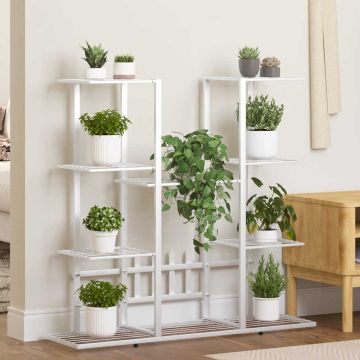Portafiori 94,5x25x89 cm Ferro Bianco