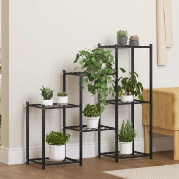 Portafiori 83x25x80 cm Nero in Ferro