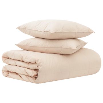 Set di Piumoni 2 pz 240 x 220 cm 250 gsm Kapok Naturale Beige