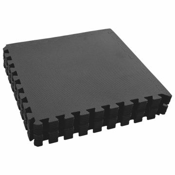 Tappetino per piscina 12 pz Nero 4,32 ㎡ Schiuma EVA