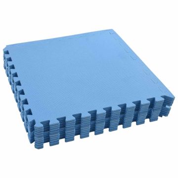 Tappetino per piscina 12 pz Blu 4,32 ㎡ Schiuma EVA