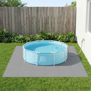 Tappetino per piscina 12 pz Grigio 4,32 m² Schiuma EVA