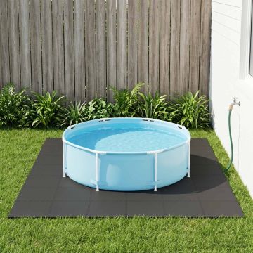 Tappetino per piscina 12 pz Nero 4,32 m² Schiuma EVA