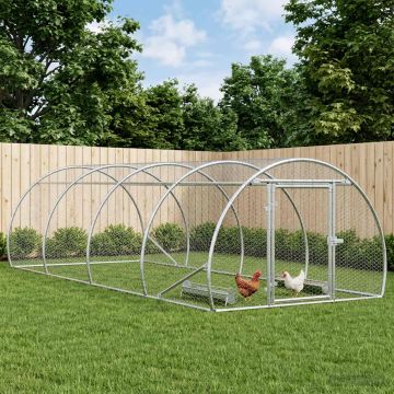 Pollaio Argento 400 x 150 x 100 cm Acciaio zincato