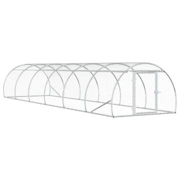 Pollaio Argento 600 x 150 x 100 cm Acciaio zincato