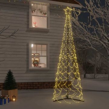 Albero di Natale a forma di cono luce Bianca Calda 500 LED 100x300 cm
