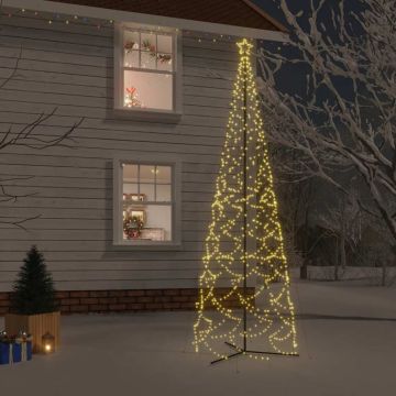 Albero di Natale a forma di cono luce Bianca Calda 1400 LED 160x500 cm