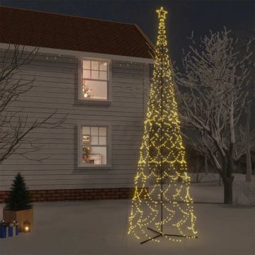 Albero di Natale a forma di cono luce Bianca Calda 3000 LED 230x800 cm