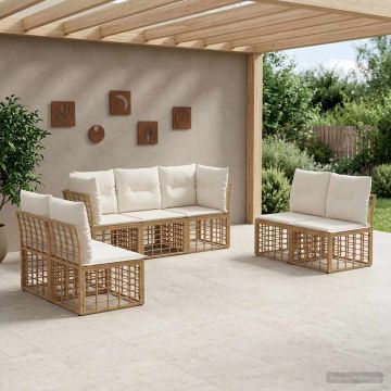 Set di divani da esterno Naturale Poliestere