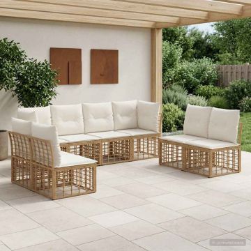 Set di divani da esterno Naturale Poliestere