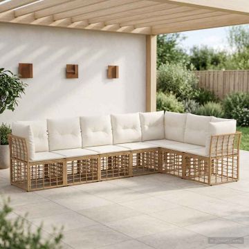 Set di divani da esterno Naturale Poliestere