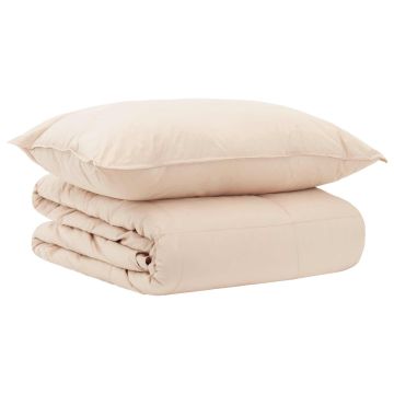 Set di Piumoni 2 pz 137 x 200 cm Tutte le stagioni Beige