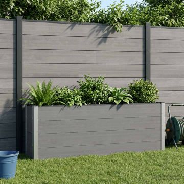 Letto rialzato da giardino 2 pz Nero 200 x 30 x 72 cm