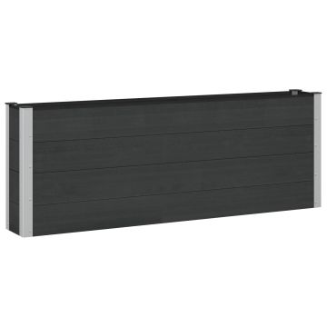 Letto rialzato da giardino Nero 200 x 30 x 72 cm