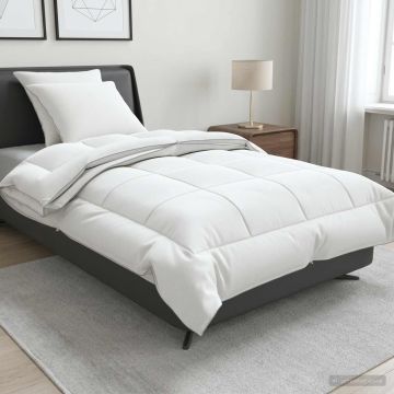 Set di piumone e cuscini 3 pz 135x220 cm 4 stagioni 200+300 GSM