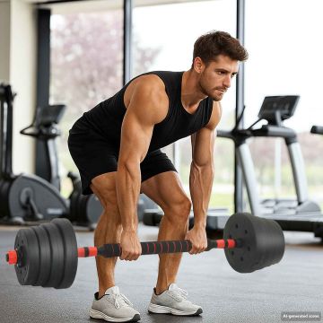 Set di Manubri 2-in-1 40 kg Nero e Rosso