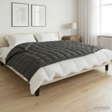 Coperta Ponderata Antracite 135 x 200 cm 6 kg 100% Cotone 205T