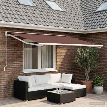 Telo di ricambio per tenda da sole Marrone 600 × 350 cm