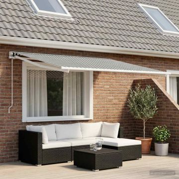 Telo di ricambio per tenda da sole Antracite e Bianco