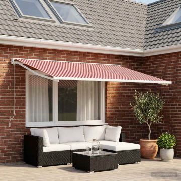 Telo di ricambio per tenda da sole Rosso e Bianco 250 x 200 cm