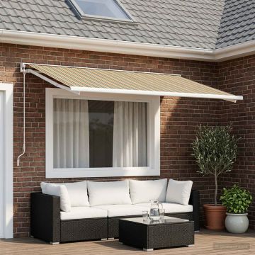 Telo di ricambio per tenda da sole Verde e Giallo 400 × 350 cm