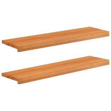 Tappeti per scale 2 pz 90 x 30 x 2 cm Marrone Chiaro
