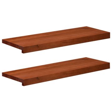 Tappeti per scale 2 pz 80 x 25 x 2 cm Marrone