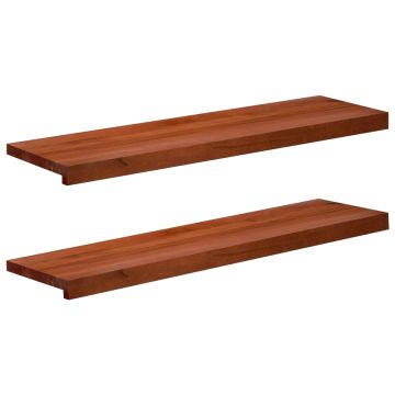 Tappeti per scale 2 pz 90 x 25 x 2 cm Marrone