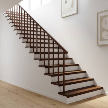 Tappeti per scale 2 pz 90 x 25 x 2 cm Marrone Scuro