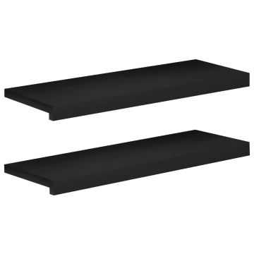 Tappeti per scale 2 pz 70 x 25 x 2 cm Nero