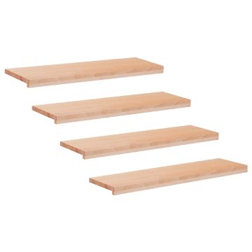 Tappeti per scale 4 pz 90 x 25 x 2 cm Naturale