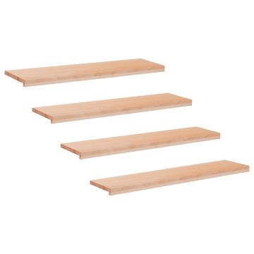 Tappeti per scale 4 pz 120 x 30 x 2 cm Naturale
