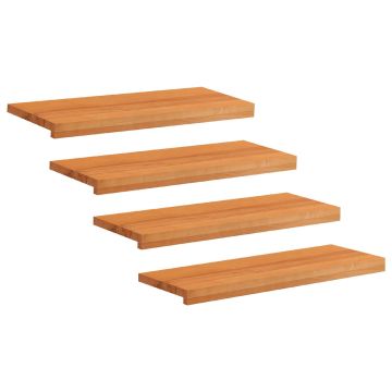 Tappeti per scale 4 pz 70 x 30 x 2 cm Marrone Chiaro