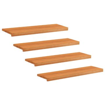 Tappeti per scale 4 pz 90 x 30 x 2 cm Marrone Chiaro