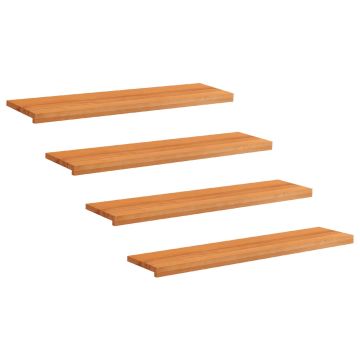 Tappeti per scale 4 pz 110 x 30 x 2 cm Marrone Chiaro